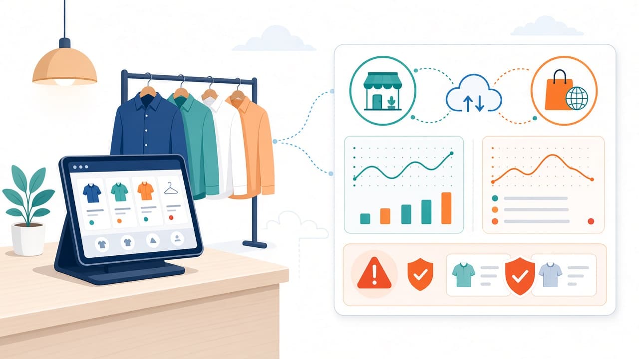 Real-time inventory sync between store POS and online shop